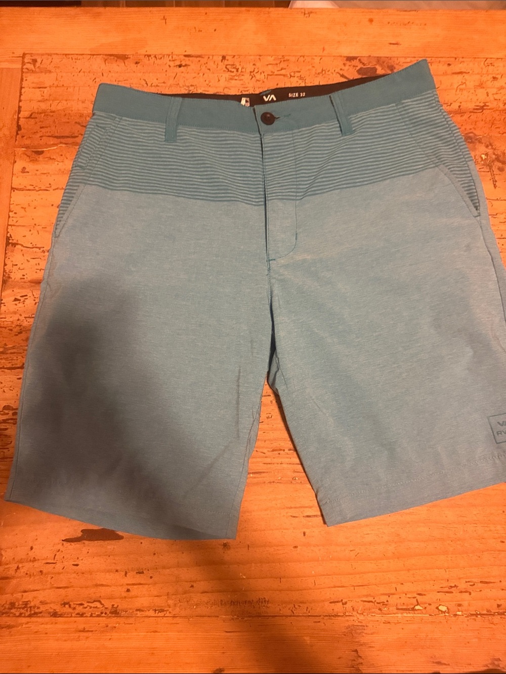 RVCA Men's Teal Blue Hybrid Shorts